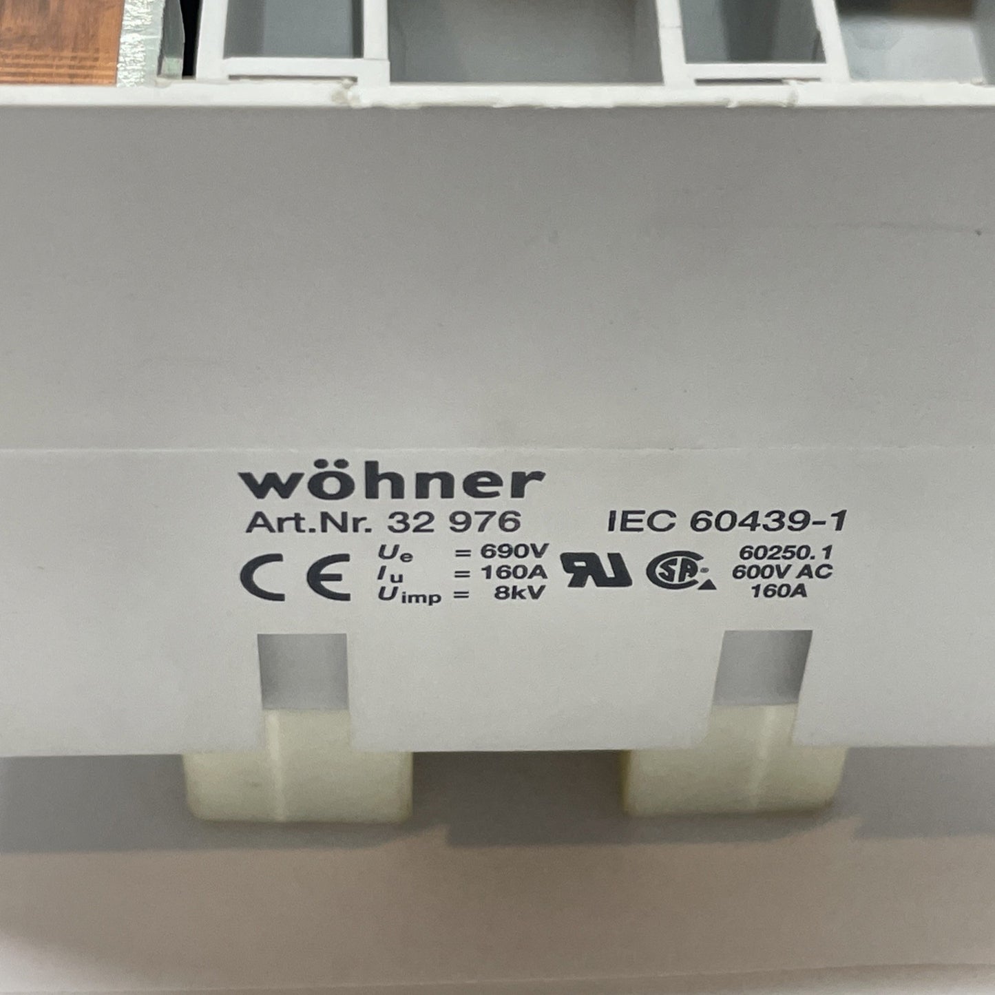 Wöhner 32 976 / 32976 3-Pole Busbar Adapter 160 A EQUES 60Classic