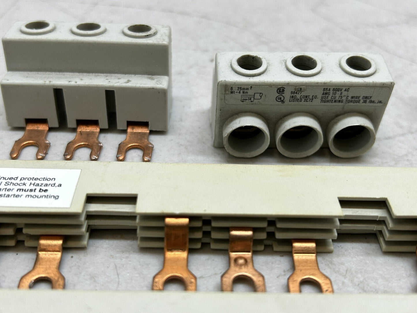 COMMONING LINKS / 3 PHASE / 4 DEVICES / WITH LINK FEEDER TERMINALS / LOT OF 6