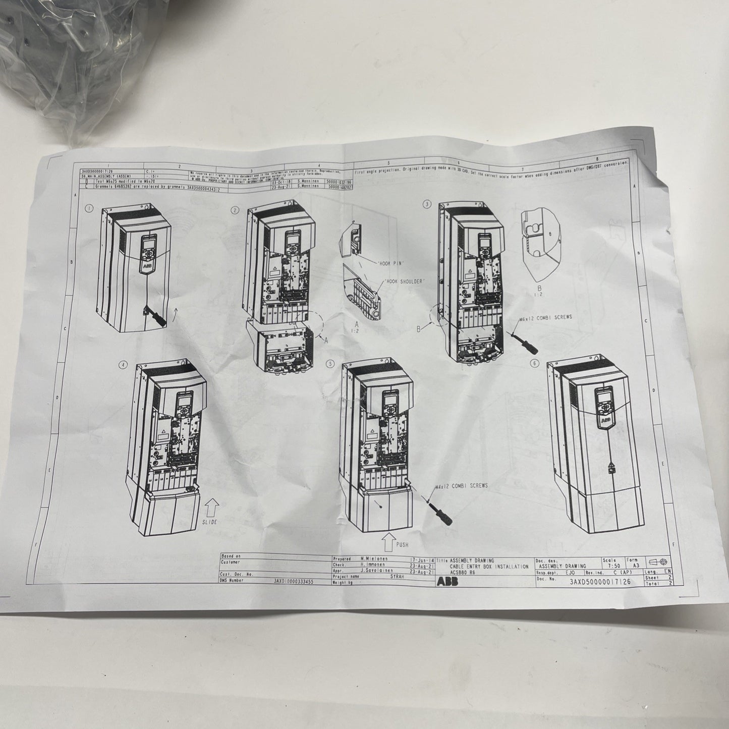 ABB 3AXD50000010051F / 3AXD50000010051 CONDUIT BOX ACS880 R6