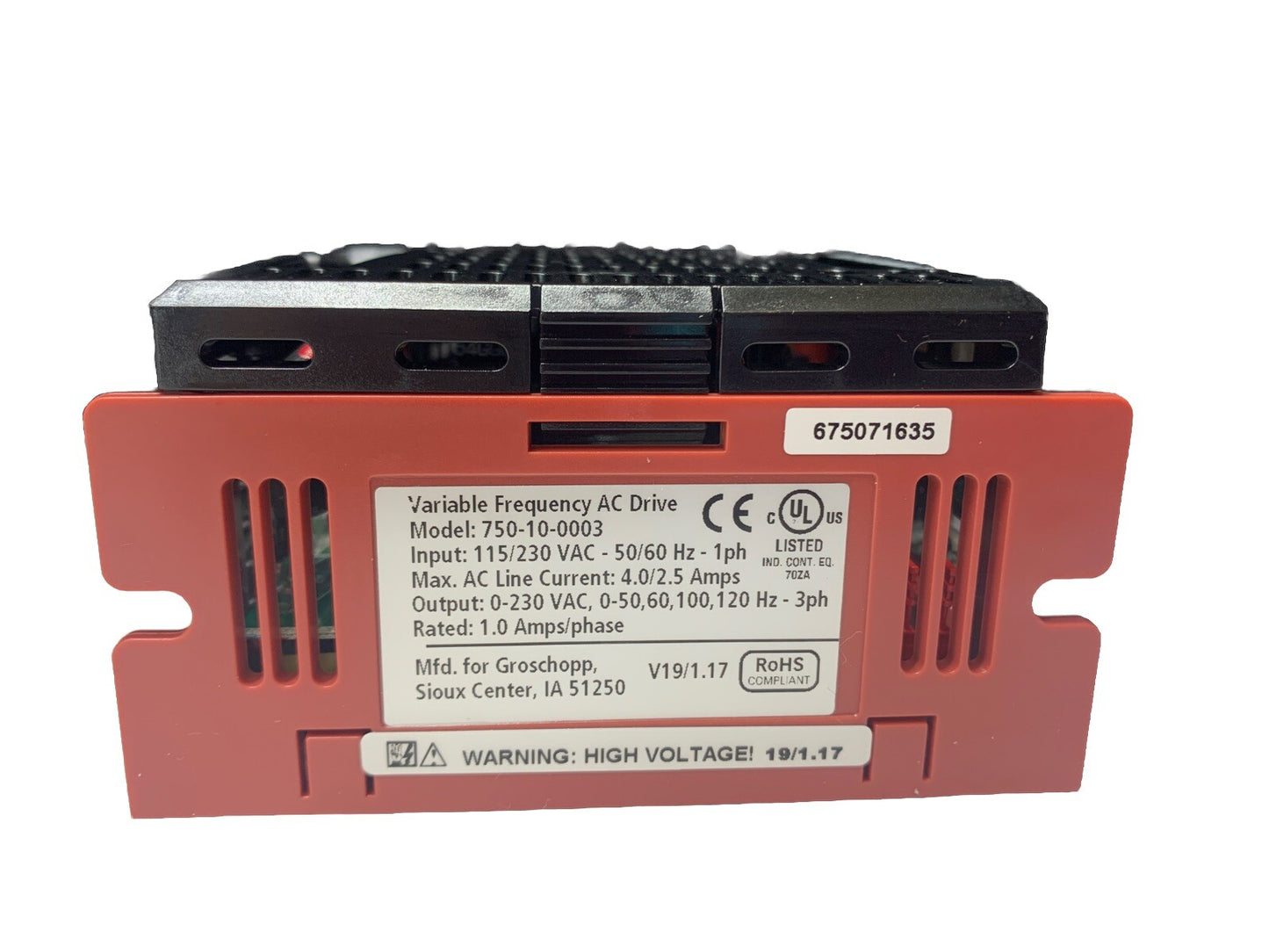 NEW WITH BOX VARIABLE FREQUENCY AC DRIVE GROSCHOPP 750-10-0003 115/230 VAC