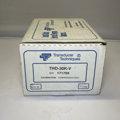 Transducer Techniques THD-30K-V Load Cell 30,000 lb Capacity NEW THD30KV