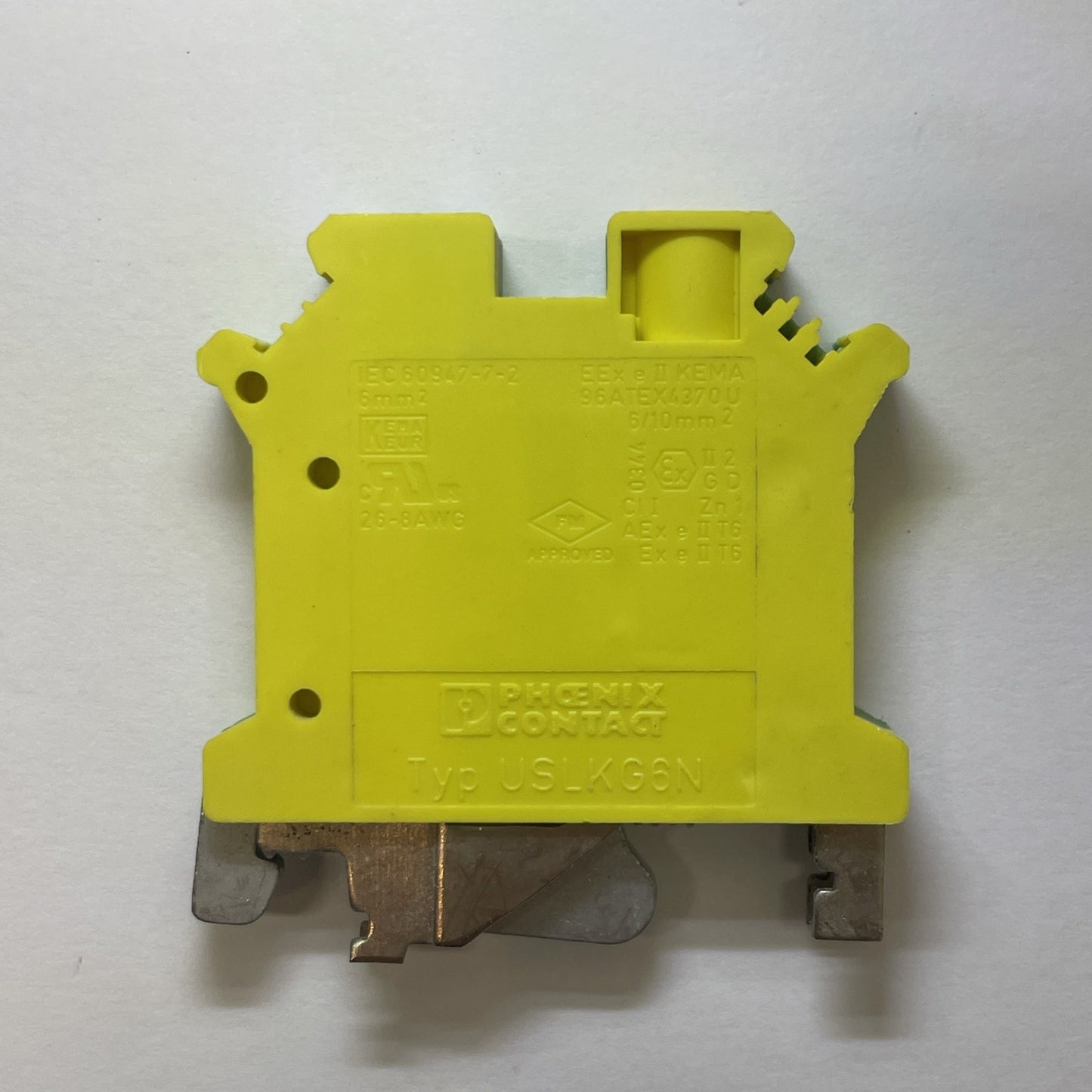 (LOT OF 4) PHOENIX USLKG6N Ground Terminal 2 Connections IEC60947-7-7