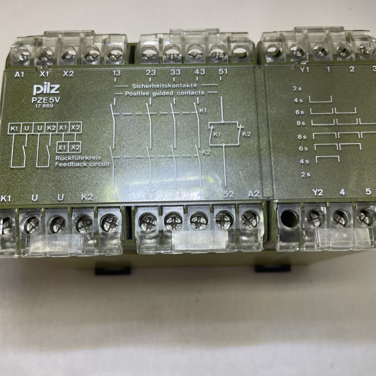 Pilz pze5v 2-8sec 24vdc 4s 1o safety relay 24vdc 3.5w