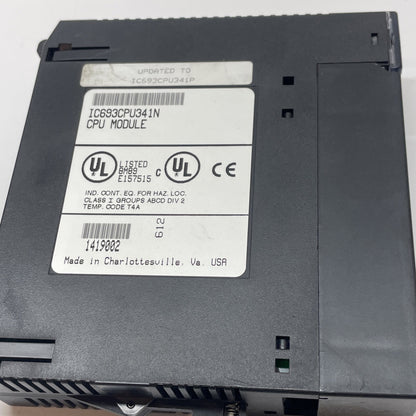 GE Fanuc IC693CPU341P CPU Module Series 90-30 20 MHz 80C188XL Single-Slot PLC
