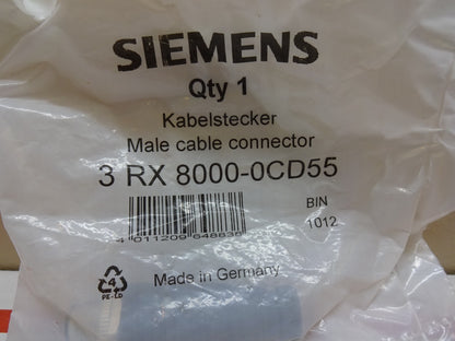 SIEMENS 3 RX 8000-0CD55 / 3RX80000CD55 MALE CABLE CONNECTOR SCREW TERMINAL 5 PIN