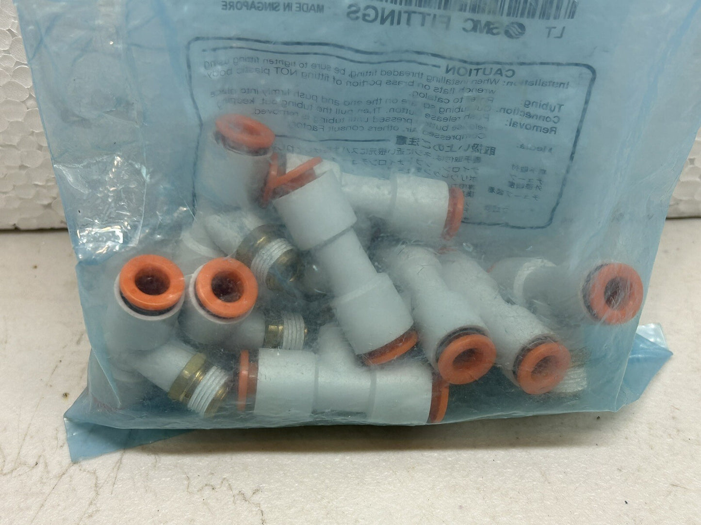 SMC FITTINGS KQ2T07-34S / BAG OF 10 NEW