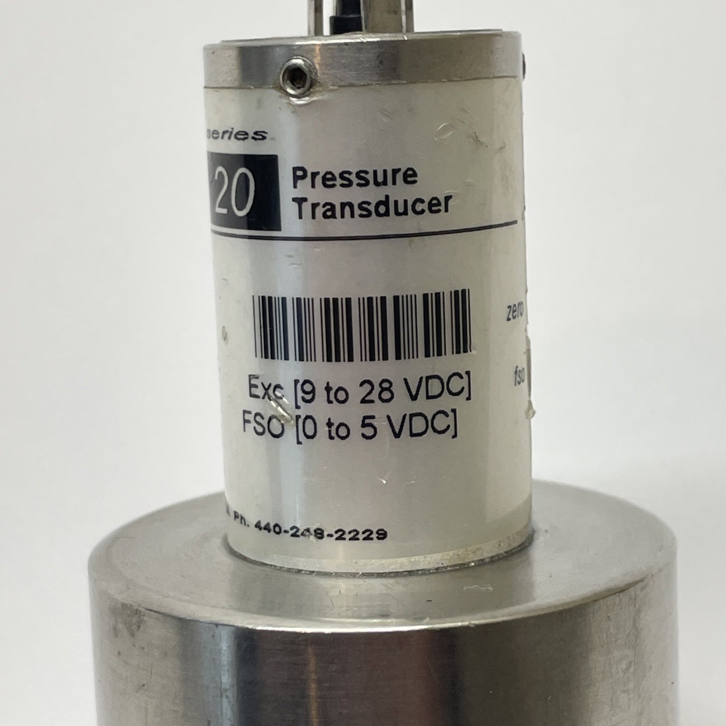 Trans Metrics Series 20 Pressure Transducer 0-2 PSIA P20CAGI (4 PIN)