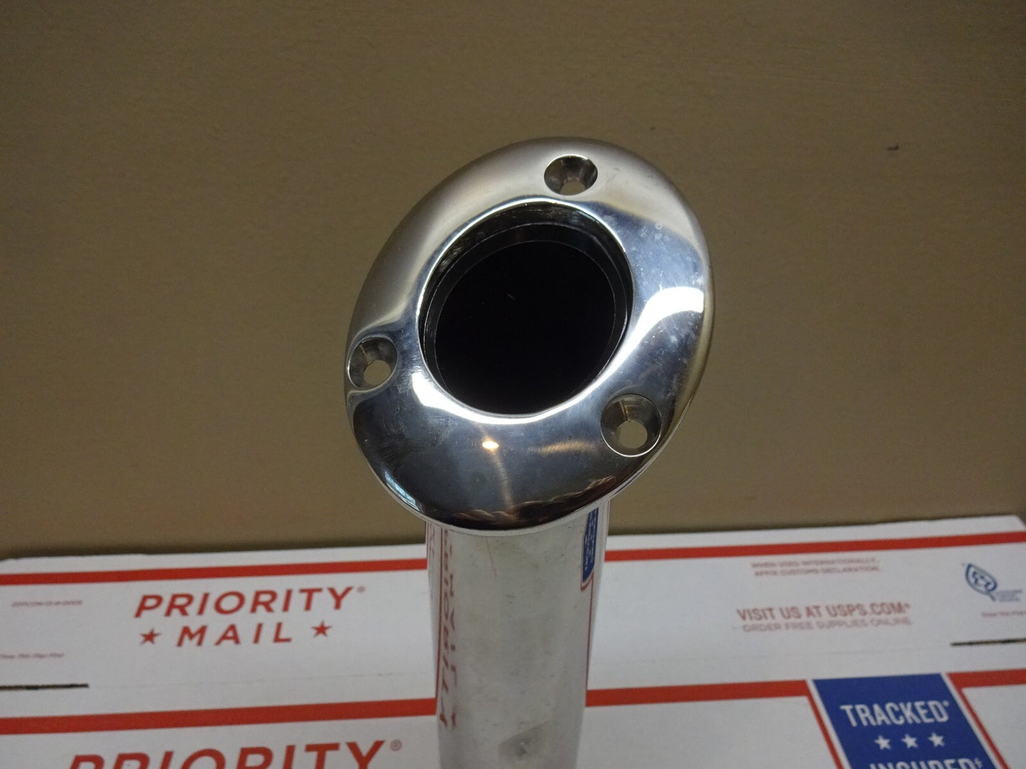 ATTWOOD 30 DEGREE STAINLESS STEEL ROD HOLDER BOAT MARINE FISHING 9" / NOS