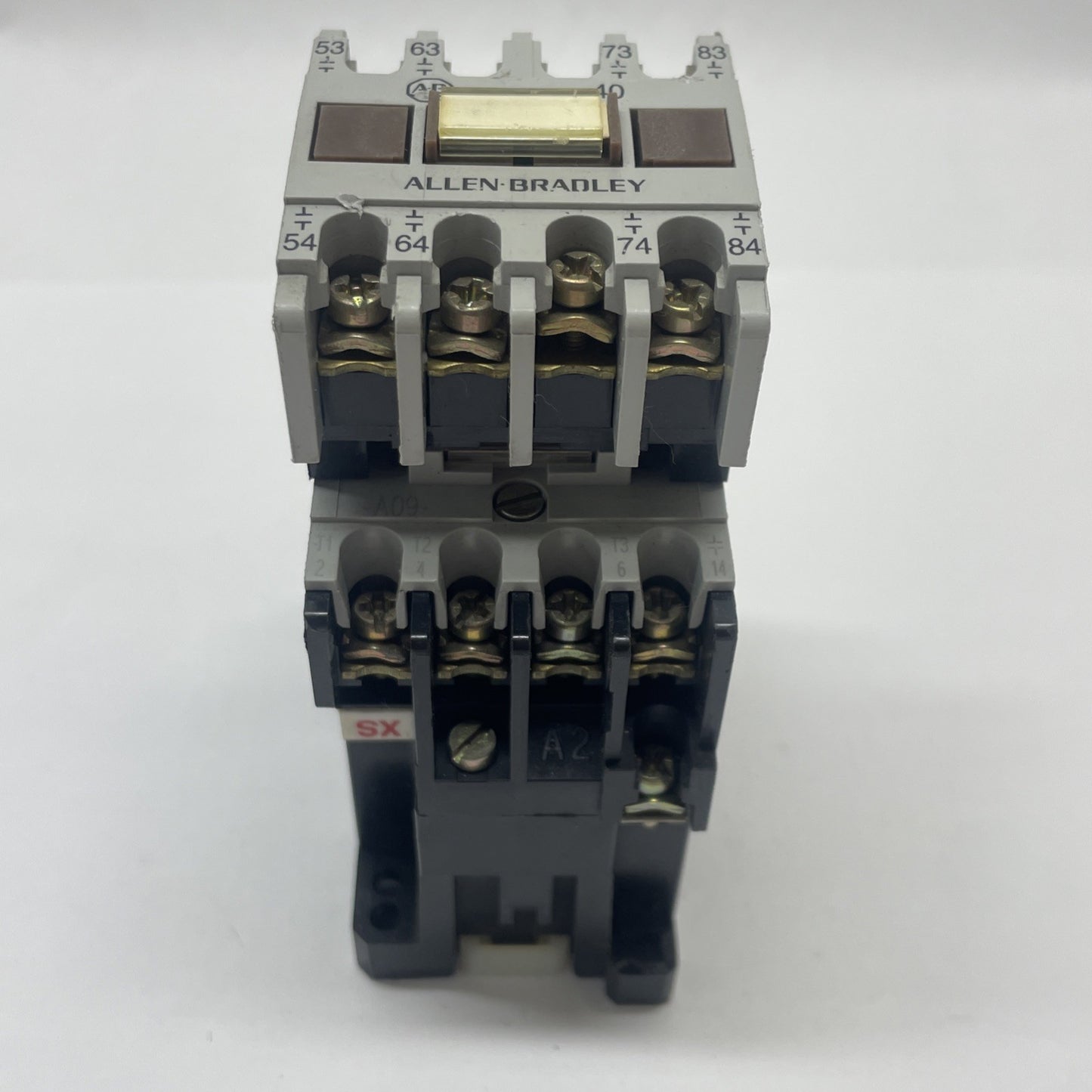 ALLEN BRADLEY 100-A09ND3 SER B CONTACTOR WITH 195-FA40 CONTACT BLOCK