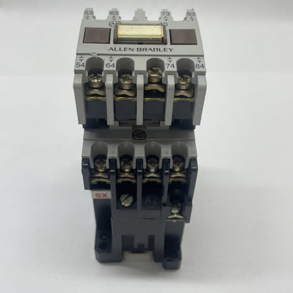 ALLEN BRADLEY 100-A09ND3 SER B CONTACTOR WITH 195-FA40 CONTACT BLOCK