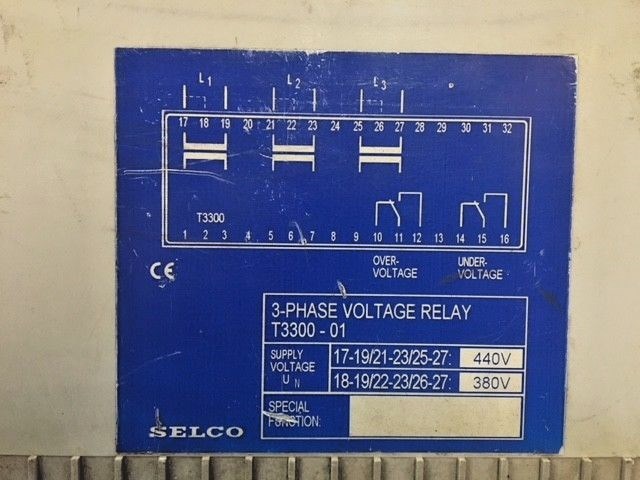 Selco T3300-01, 3-PhaseVoltage Relay