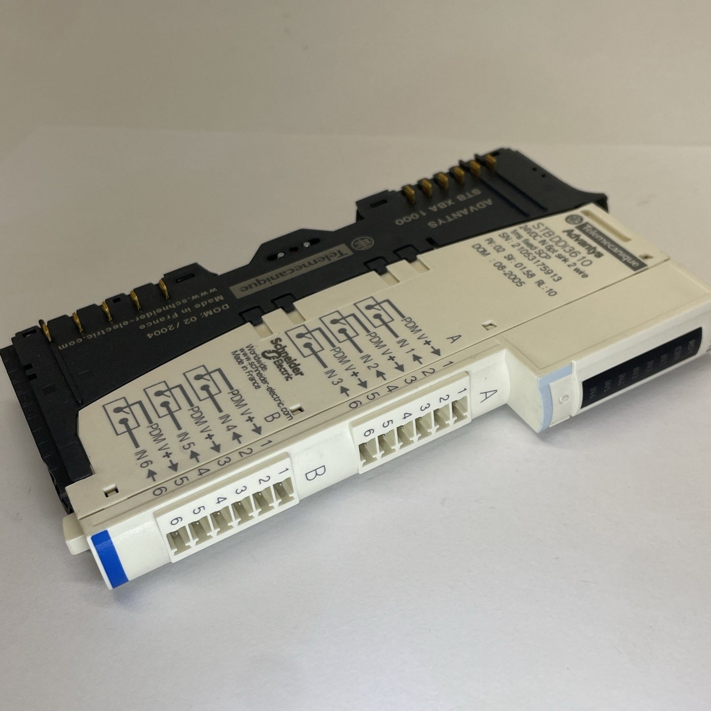 SCHNEIDER STBDD13610 6 Point Input Module With STB XBA 1000 BASE (FREE SHIPPING)