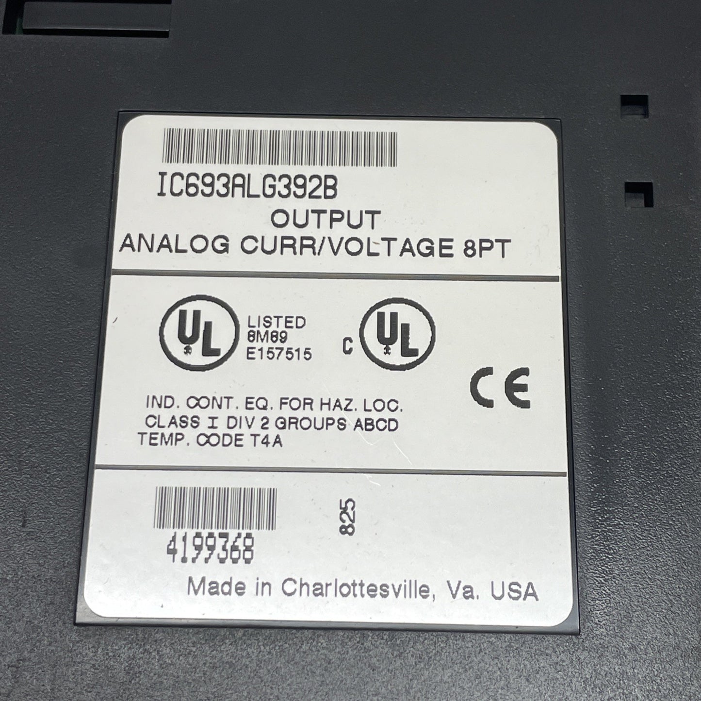 GE / Fanuc IC693ALG392B 8-Channel Analog Output Module