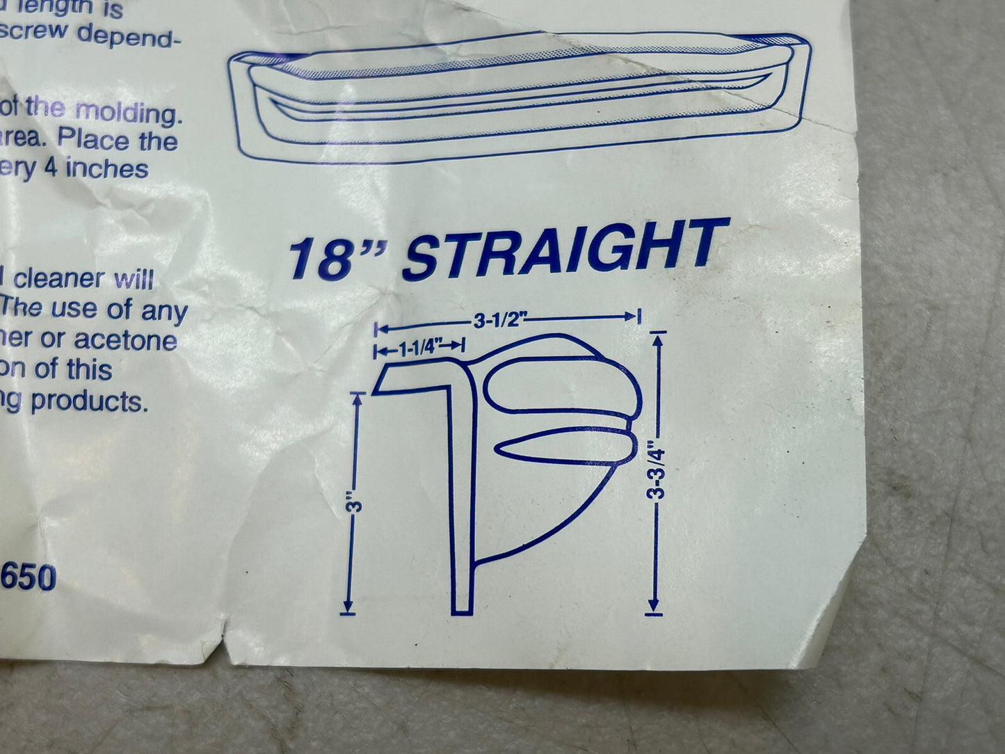 POLYFORM PG-2 POLYGUARD 18 INCHES STRAIGHT  WHITE / NOS