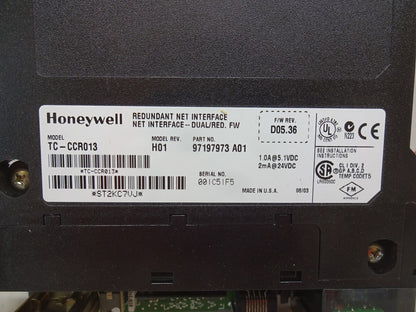 HONEYWELL TC-CCR013 / H01 / DUAL REDUNDANT NET INTERFACE MODULE