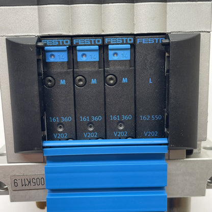 Festo CPV-14-VI 41194 18210 Valve Terminal: CPV14-GE-ASI-4E4A-M8 + 3x 161360