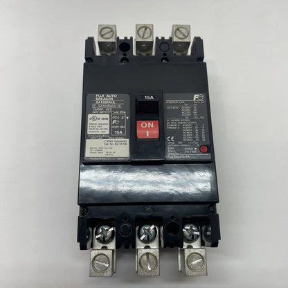 Fuji Electric SA103RAUL 15 3-Pole Molded Case Circuit Breaker 15A 240V