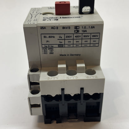 Cutler Hammer A302FN Manual Motor Starter Protector 1.0-1.6A 3-Pole w/ C320MSC3