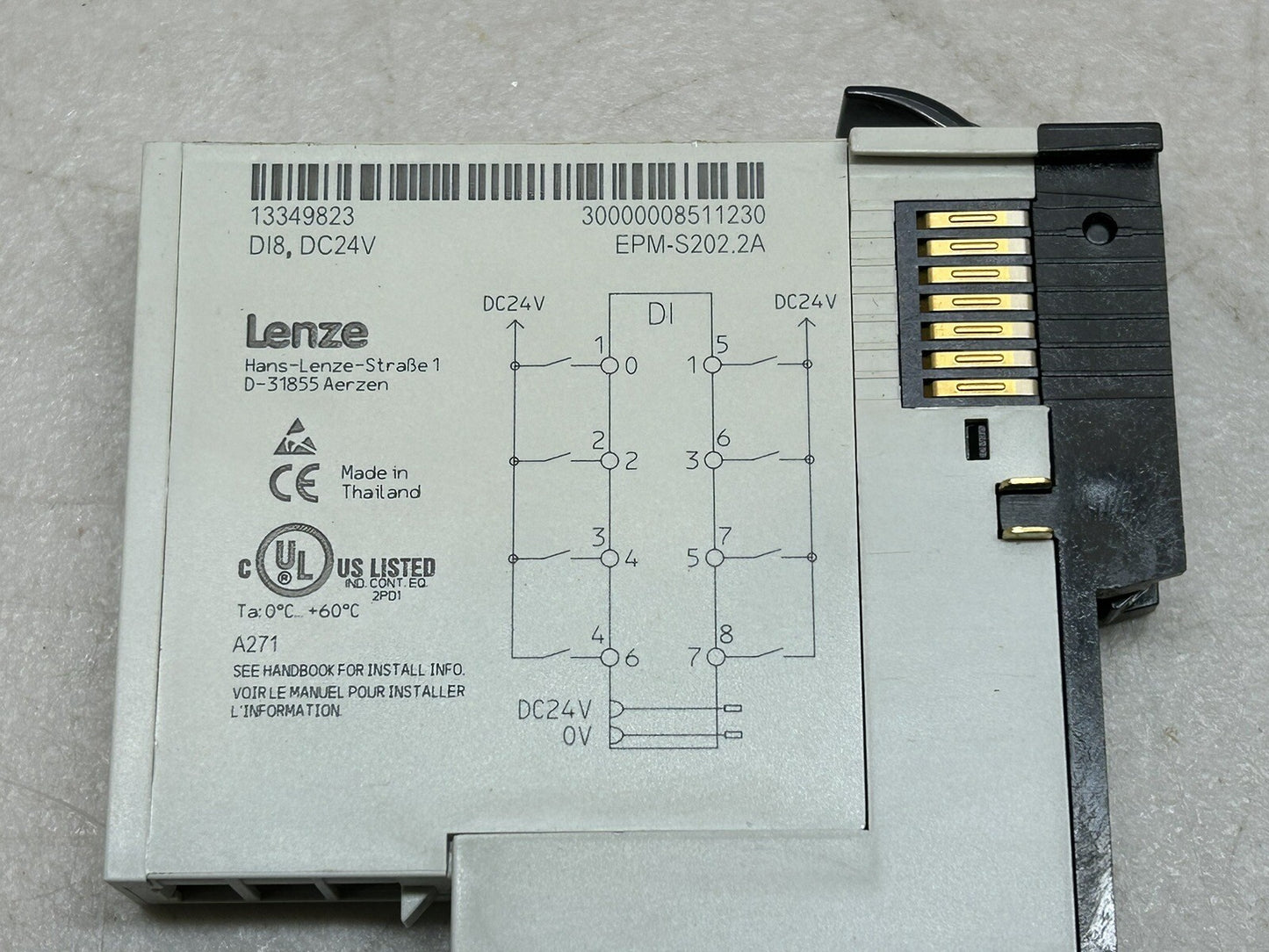 LENZE EPM-S202.2A / EPM-S202 2A / PLC MODULE D18 / DC24V