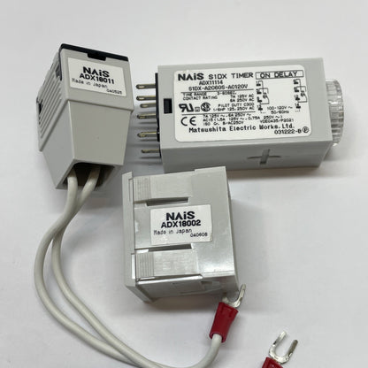 NAIS ADX11114 / S1DX-A2C60S-AC120V TIMER RELAY 3-60 SEC W/ ADX18011 RELAY