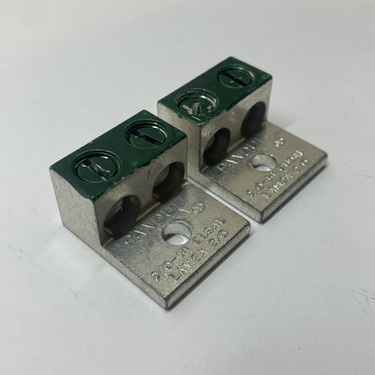 LOT OF 2 PANDUIT  2/0-14 CU9AL, LAM2A 2/0, MECHANICAL LUG, 1 HOLE, 2 BARREL