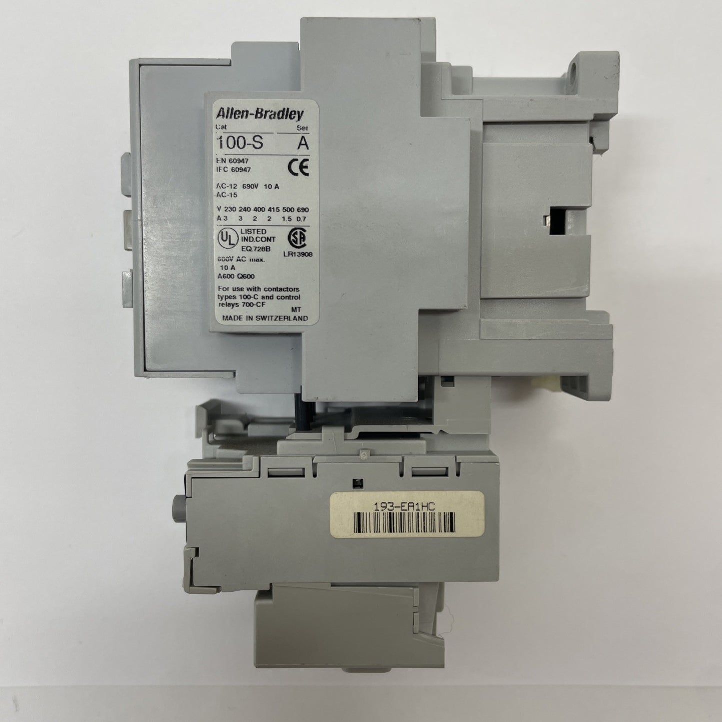 Allen-bradley 100-C37*00 Ser. B Contactor With 193-EA1HC Ser. B Overload Relay