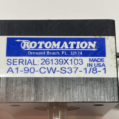 ROTOMATION A1-90-CW-S37-1/8-1 / A190CWS37181 Pneumatic Rotary Actuator
