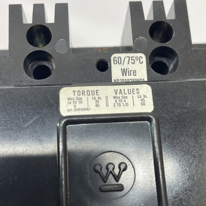 Westinghouse FB2190MRL 25 A 600 V 2-Pole Molded Case Breaker 2610D53G06