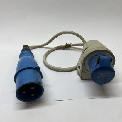 Metesan Cee Norm Connector Plug, Male + Female 3-PIN  IP547  TS 7026