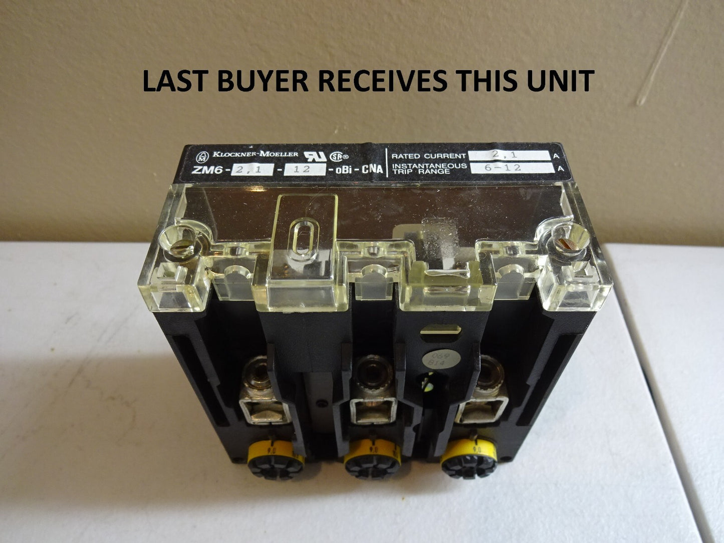 KLOCKNER MOELLER ZM6-2,1-12-0BI-CNA / OVERLOAD RELAY / TRIP RANGE 6-12