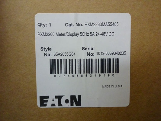 NEW EATON PXM2260MA55405 PXM2260 METER DISPLAY 65A2055G04 / 5A 24-48VDC 50HZ