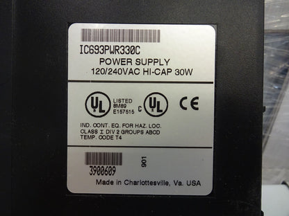 GE FANUC IC693PWR330C / IC693PWR330 POWER SUPPLY 120/240VAC HI-CAP 30W