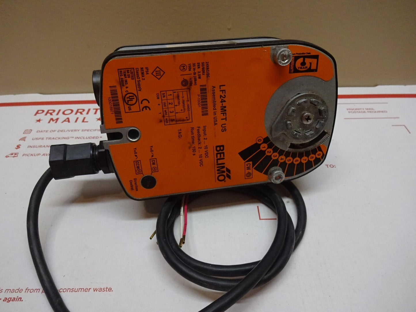 BELIMO B225 + LF24-MFT / ACTUATOR + VALVE / 24VAC/DC 50/60HZ 5VA 2.5W / NEW