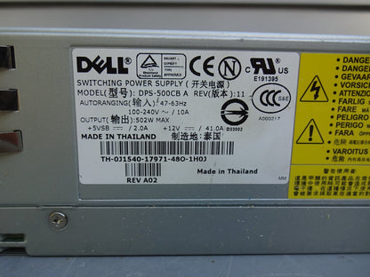 DELL DPS500CB SWITCHING SERVER POWER SUPPLY 502WATT FOR PC / REV A