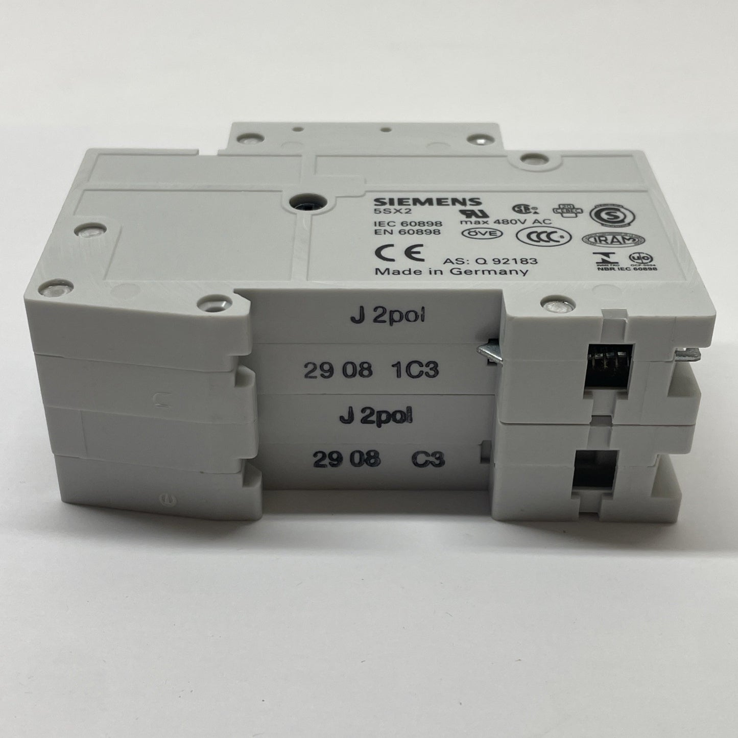 Siemens 5SX2 203-7 / 5SX2203-7 2-Pole Miniature Circuit Breaker 3A 400V C3