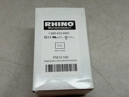 RHINO PSE12-160 Switching Power Supply 12 VDC 5A 60W 120/240VAC Encapsulated
