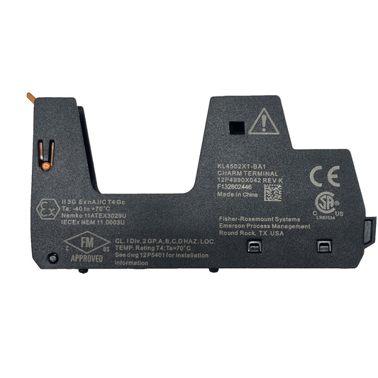 Emerson DeltaV Standard CHARM Terminal Block KL4502X1-BA1 / 12P4990 SE4501