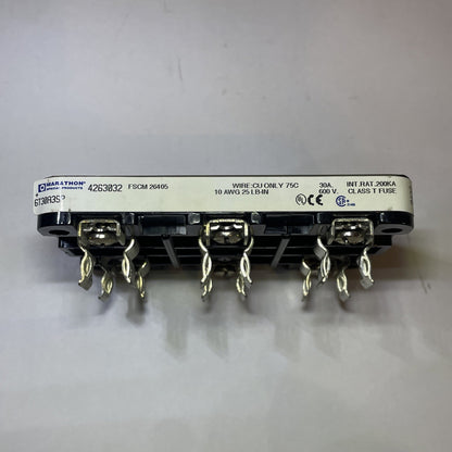 MARATHON FSCM 26405 6T30A3SP 4263032 FUSE HOLDER 30A 600 VAC