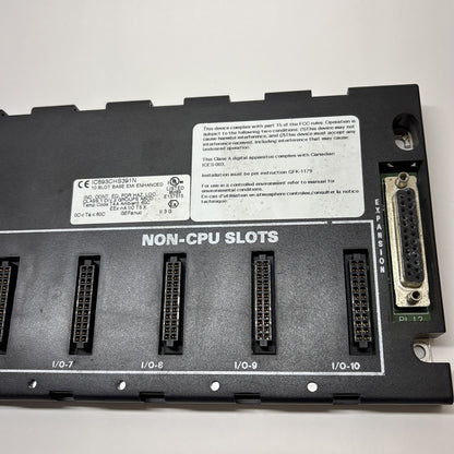 GE Fanuc IC693CHS391N Series 90-30 10-Slot EMI Enhanced PLC Baseplate