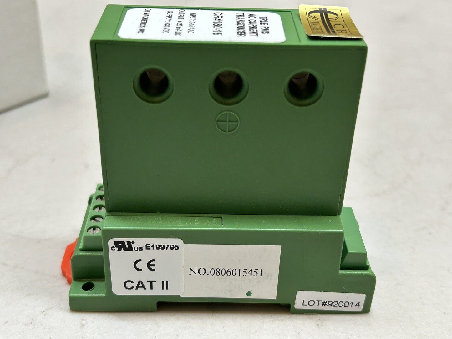 CR MAGNETICS CR4180-15 / TRUE RMS AC CURRENT TRANSDUCER / NEW WITH BOX