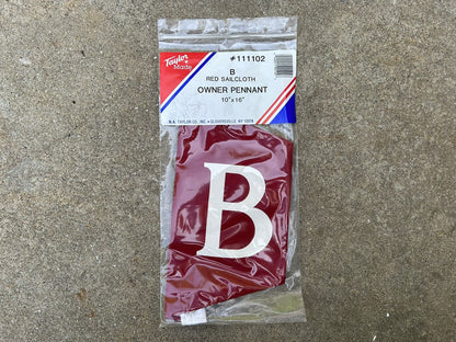 TAYLOR MADE 111102 B OWNER PENNANT 10" X 16" RED SAILCLOTH MARINE FLAG / NEW