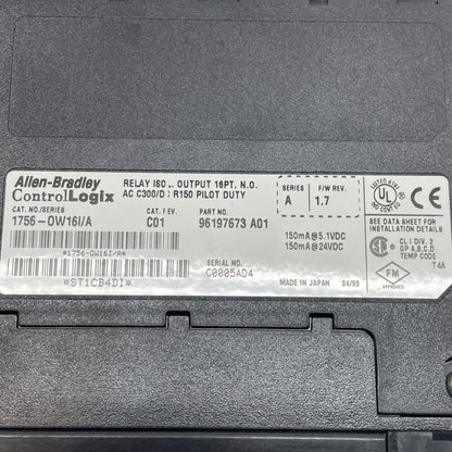 Allen-Bradley 1756-OW16I/A ControlLogix 16pt Relay Output Module