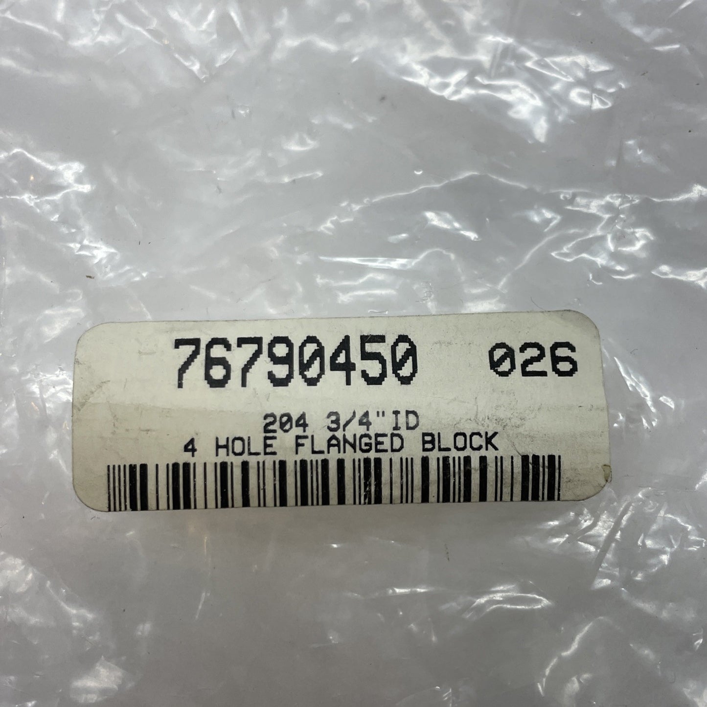 76790450  204 3/4" ID 4 HOLE FLANGED BLOCK