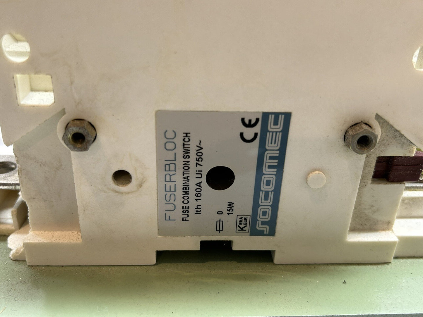 SOCOMEC IEC 947-3 / 23A 160A 500V-50HZ FUSERBLOC FUSE COMBO SWITCH UI 750V~ 15W