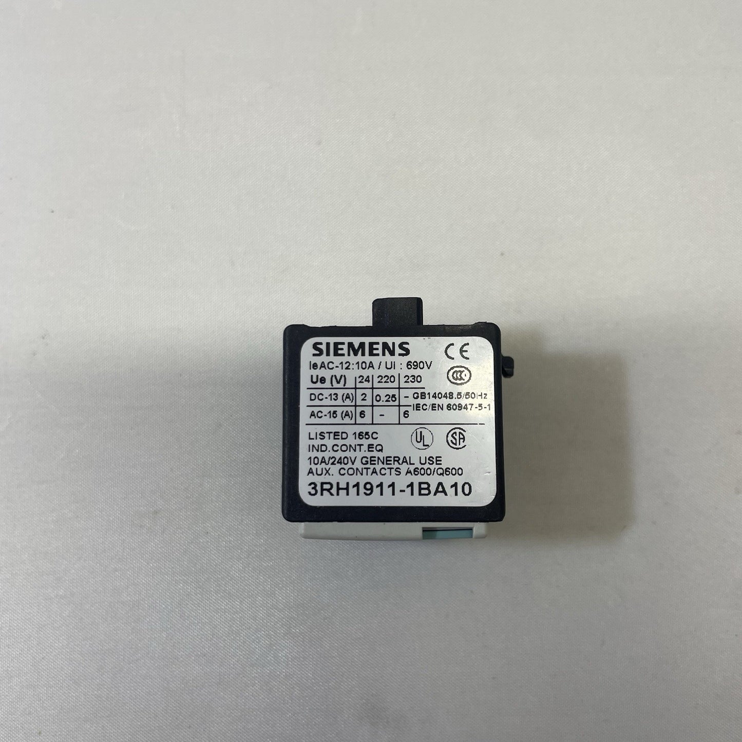 Siemens 3RH1911-1BA10 Auxiliary Contact Block
