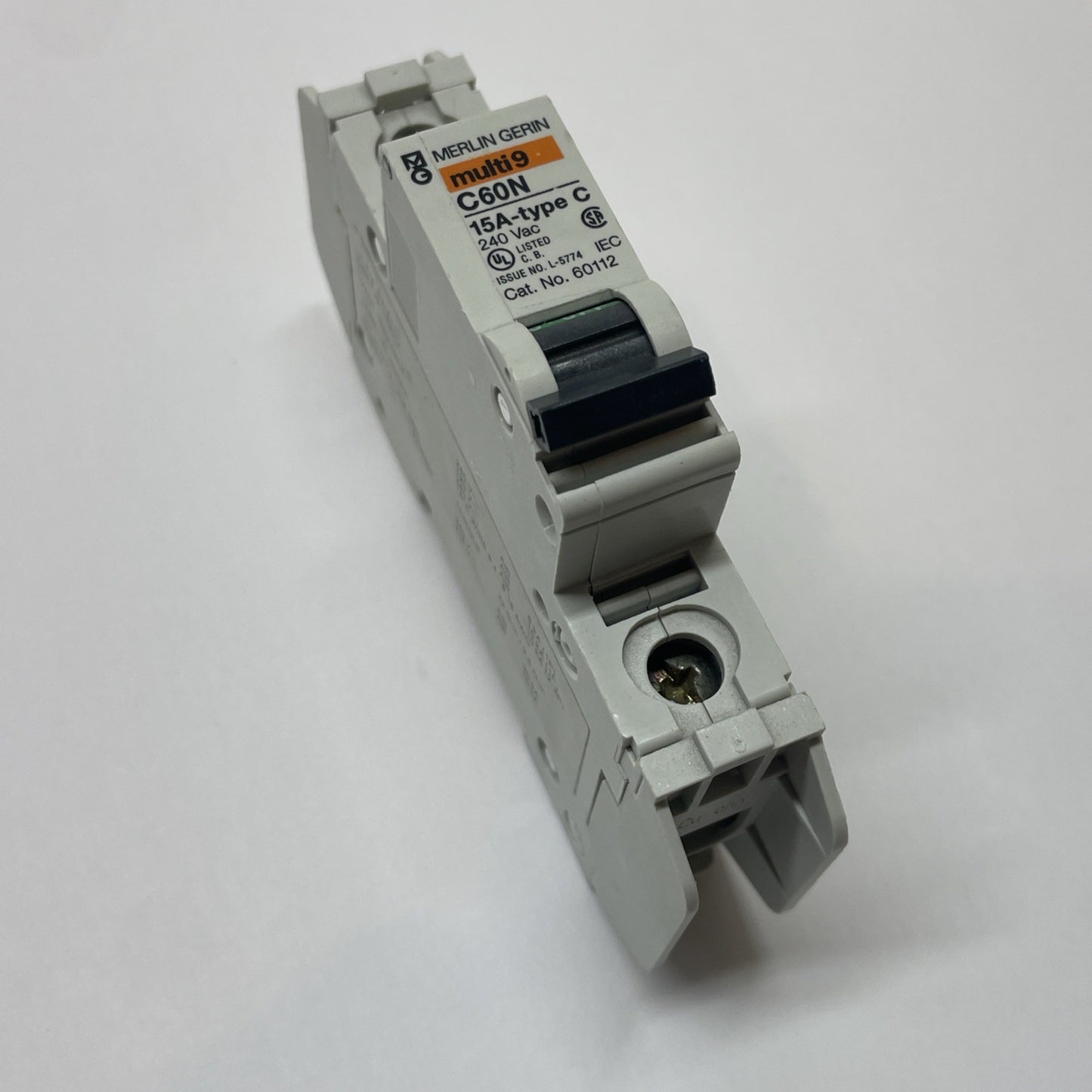 Merlin Gerin Multi9 C60N 60112 1-Pole Type C 15A Miniature Circuit Breaker