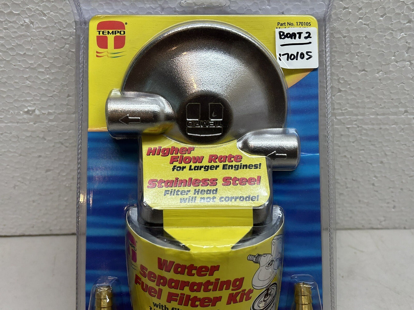 TEMPO 170105 / MF14 WATER SEPARATING FUEL FILTER KIT GAS RV MARINE / NEW