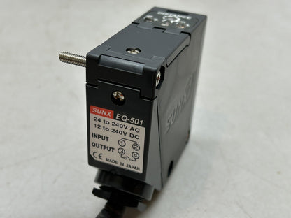 SUNX EQ-501 / PHOTOELECTRIC SENSOR 24-240AC 12-240DC / USED AS SAMPLE UNIT ONLY