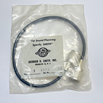 Herman H. Smith Cat 1871 RF Coax Cable 12” with Kings KU-59-46 Connectors
