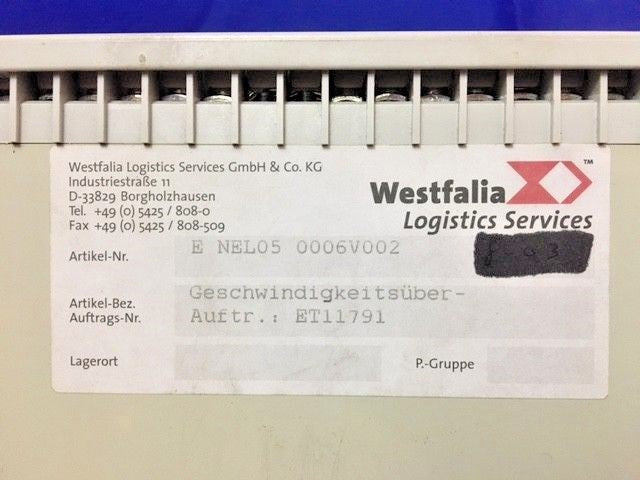 Westfalia Logistics Services E NEL05 0006V002 Typ: 740 665 05